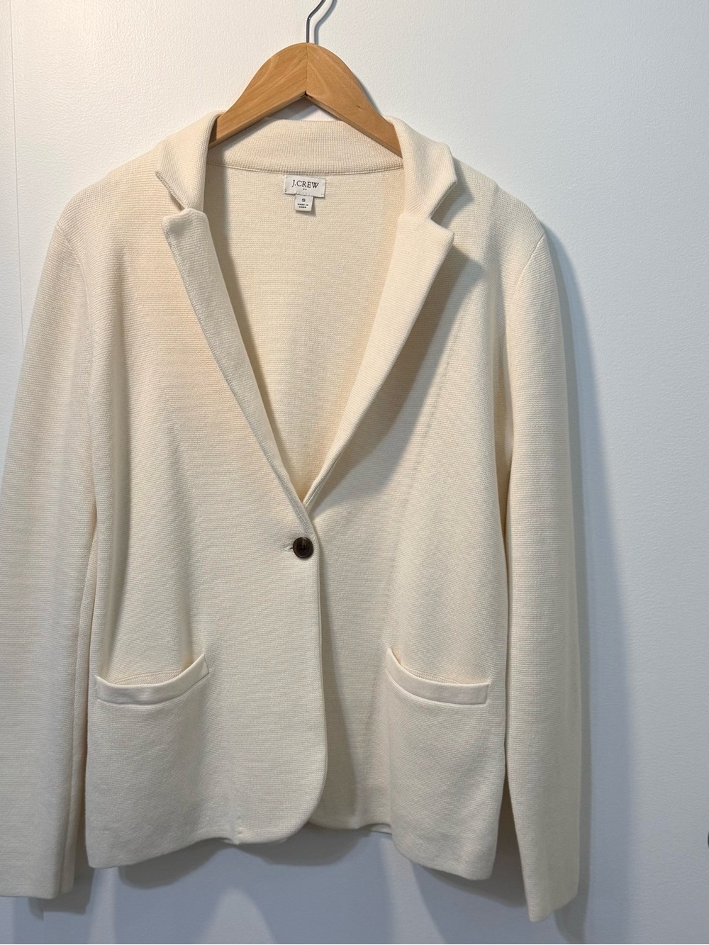 J. Crew Schoolboy Sweater-Blazer - Ivory Small